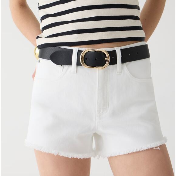 J.Crew Relaxed Denim Short White High Rise Classic Minimalist White 26 NWT - Picture 1 of 11